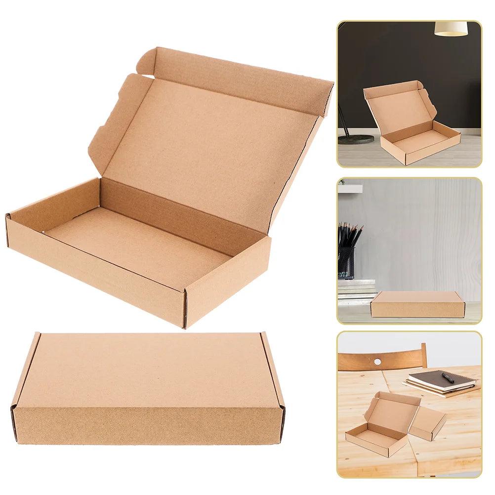 10 Pcs Cardboard Mailer Boxes Moving Carton for Packaging Small Business Shipping Brown Kraft Paper