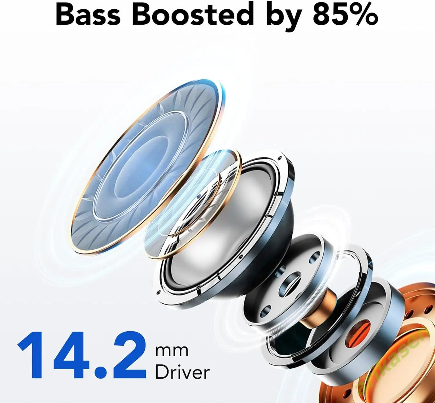 TWS Bluetooth 5.3 Earphone Stereo Bass with Noise Cancelling Mic Waterproof Wireless Headphones in Ear Ear Buds for Android iOS