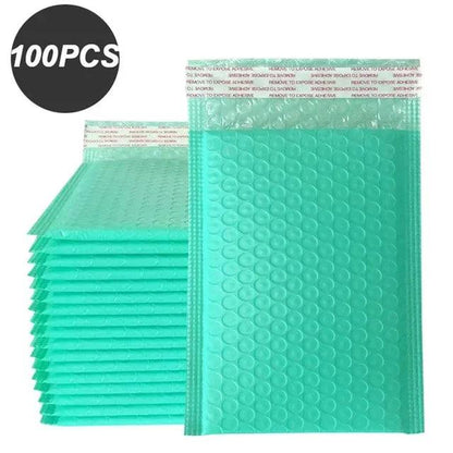 100 Pcs Black Bubble Packaging Envelope Mailing Envelopes Mailer Poly Green Envelope for Shipping Self Seal Bubble Bag Padding