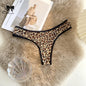 Low Waist Lace Women Panties Leopard-print Sexy Underwear Women Seamless Silk Cotton Hollow Out Thongs Female Briefs Underwear