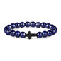 Prayer Men Natural Stone Wood Beads Rosary Hematite Cross Bracelets Onyx Meditation Bracelet Women Yoga Jewelry Homme Pulsera