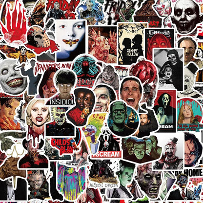 50/100PCS Halloween Stickers, Horror Movies, Thriller Characters, Waterproof Graffiti Stickers