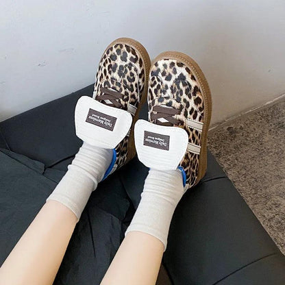 Luxury Women's Vulcanize Shoes Design Leopard Print Sneakers Women Trends Casual Sneakers Women Skateboard Shoes tênis feminino