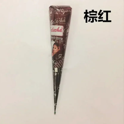 25g Indian Henna Dark Red Tattoo Paste Temporary Henna Cones For Tattoo Body Art Sticker Special Body Art Paint Henna