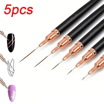 3Pcs Acrylic Nail Brush Set #8/10/14 Professional Acrylic Powder Extension Nail Brushes Nail Art 3D Carving Manicure Salon Tools