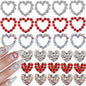 30Pcs Pink Nail Charms Alloy Rhinestones 3D Star Butterfly Heart Cross Gem Nails Crystal Diamond Nail Art Decoration Accessories