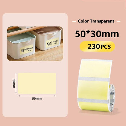 Niimbot Transparent Self-adhesive Label Paper For Mini Portable Thermal Printer Round Sticker For B1 B21 Niimbot Paper Labels