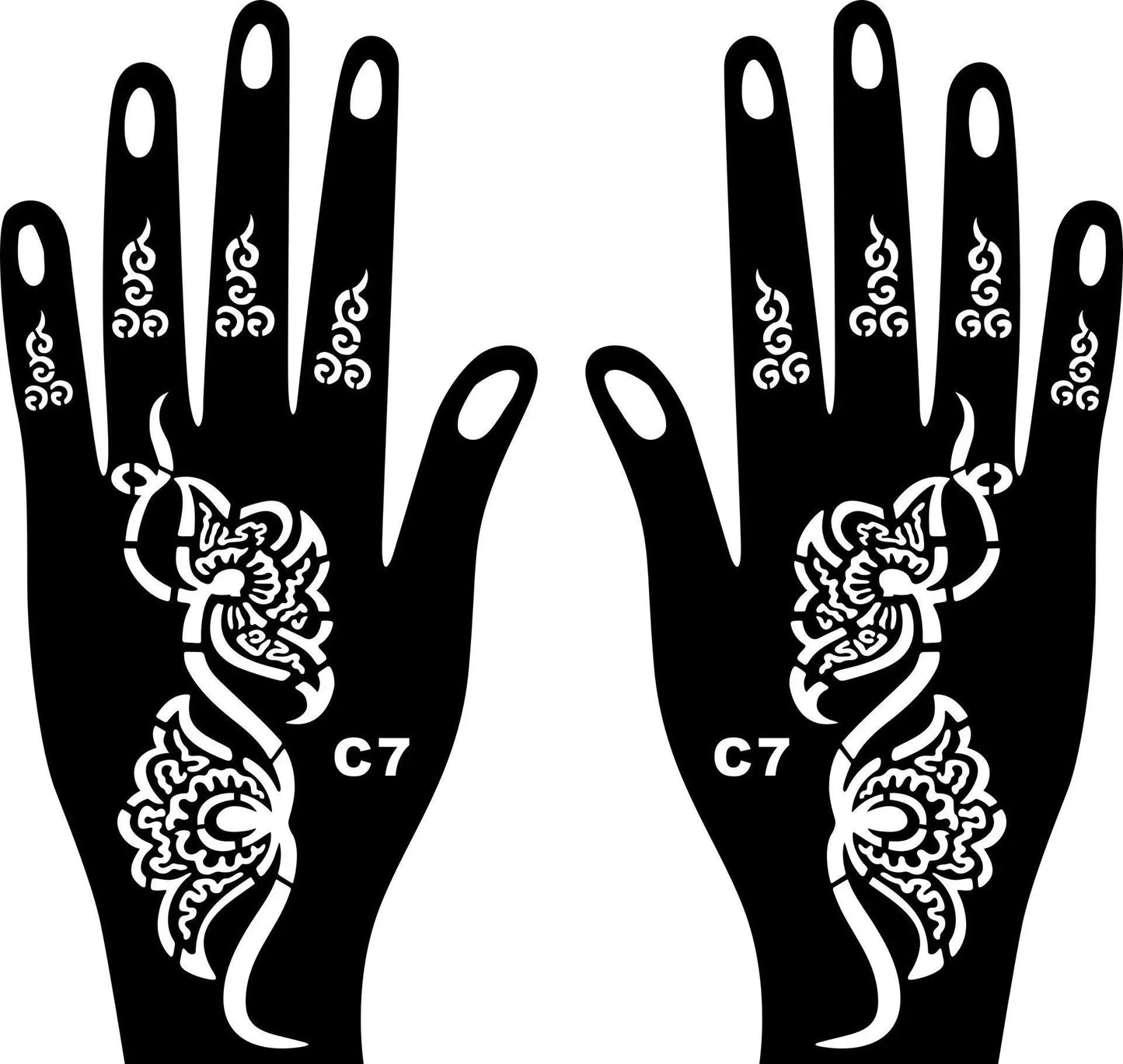 2024 New Professional Henna Stencil Temporary Hand Tattoo Body Art Sticker Template Wedding Tool Flower Tattoo Stencil