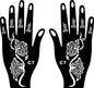 2024 New Professional Henna Stencil Temporary Hand Tattoo Body Art Sticker Template Wedding Tool Flower Tattoo Stencil