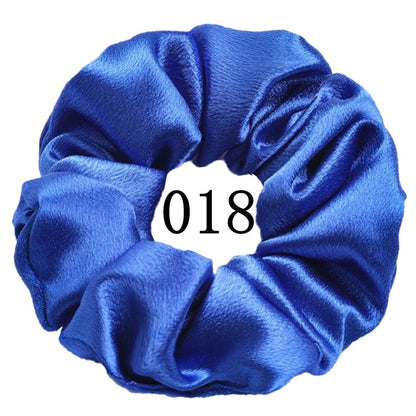 5/1pc Accessoires Women Girls Silky Satin Hair Scrunchies Solid Stretch Elastic Simple Elegant Rubber Band Ponytail Tie low cost