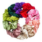 25/10//6pcs Satin Scrunchies Girls Elastic Hair Band Ponytail Holder Ties Rubber Bands Fashion Women Accessories Solid Scrunchy