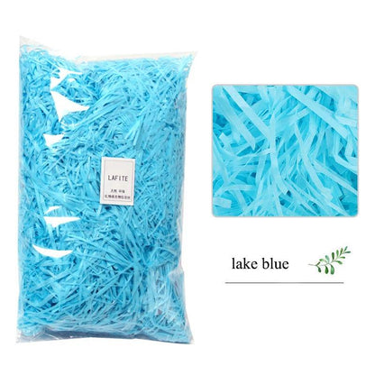 DIY Colorful Shredded Crinkle Paper Raffia Candy Boxes Wedding Marriage Home Decoration Party Gift Packaging Filling Material