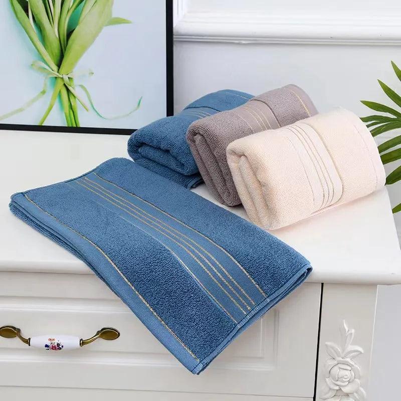 2 Towels Thickened Absorbent Towel Pure Cotton Quick Absorbent Soft Quick Dry Thickened Face Towel