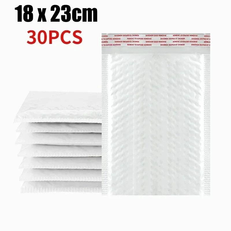 50/30/10Pcs White Bubble Envelope Bags 11/15/23cm Packing Bags for Magazine Lined Mailer Shipping Self Seal Waterproof Bags