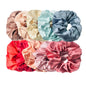 10/5pcs/lot Accessoires Women Girls Silky Satin Hair Scrunchies Solid Elastic Elegant Rubber Band Headwear Holder Scrunchy Black