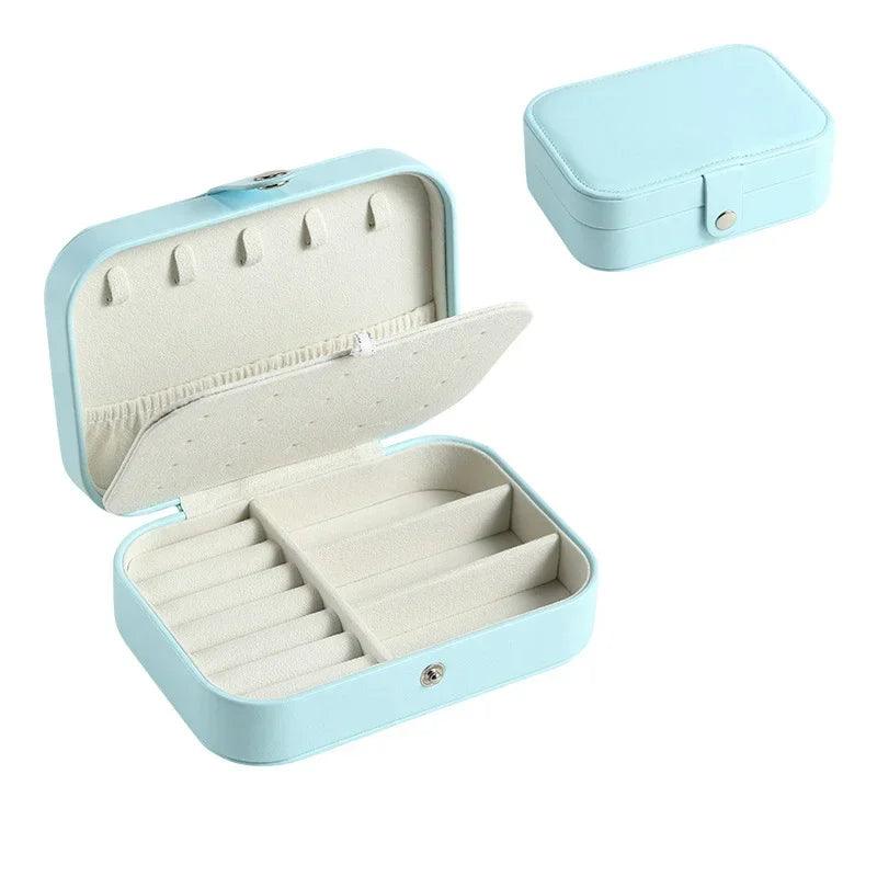 Jewelry Storage Box Necklace Ring Earring organizer Jewelry Box Double Layer Travel Portable Girl