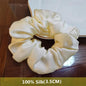 Heavyweight 100% Pure Silk Handmade Hair Scrunchies For Women Fashion Hair Ties Soft Hairbands New Girls Hair Accessoires