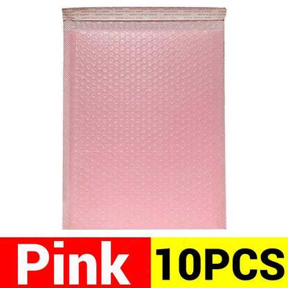 100-10 Pcs Black Pink Bubble Packaging Envelopes Mailing Poly White Envelope for Shipping Self Seal Bubble Bag Padding Wholesale