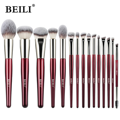 BEILI Soft 8/9/15/30Pcs Makeup Brushes Suitable for Foundation Powder Concealer Eyeshadow Eyebrow Eyelashes Eyeliner Brush Set