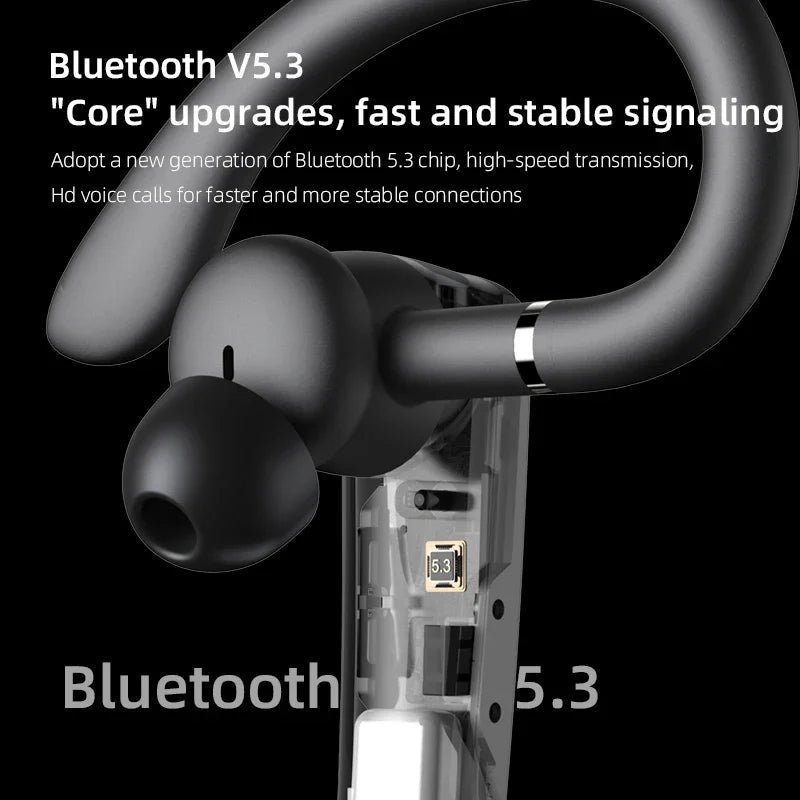 Earbuds Wireless Earpiece Bluetooth Headset with Noise Canceling Mic Hands Free Earphones Single Ear Headphone for iOS Android