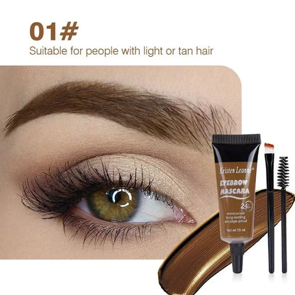 Natural 4 Colors Liquid Dyeing Eyebrow Cream Set Waterproof Durable Brown Tint Eyebrow Henna Mascara Eyebrows Paint Makeup