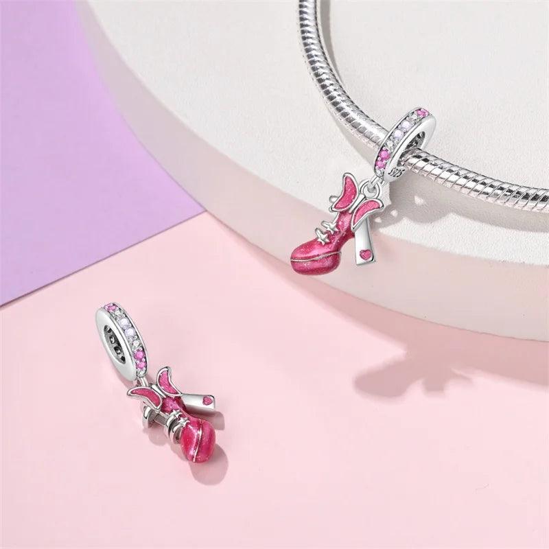 Hot sale % 100 925 sterling silver Barbie series pendant suitable for original 925 sterling silver women's bracelet DIY jewelry