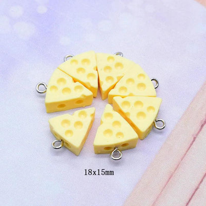 10pcs Kawaii Mini Triangle Cheese Resin Charms INS Yellow Food Pendant For Earring Keychain Decor Diy Jewelry Making