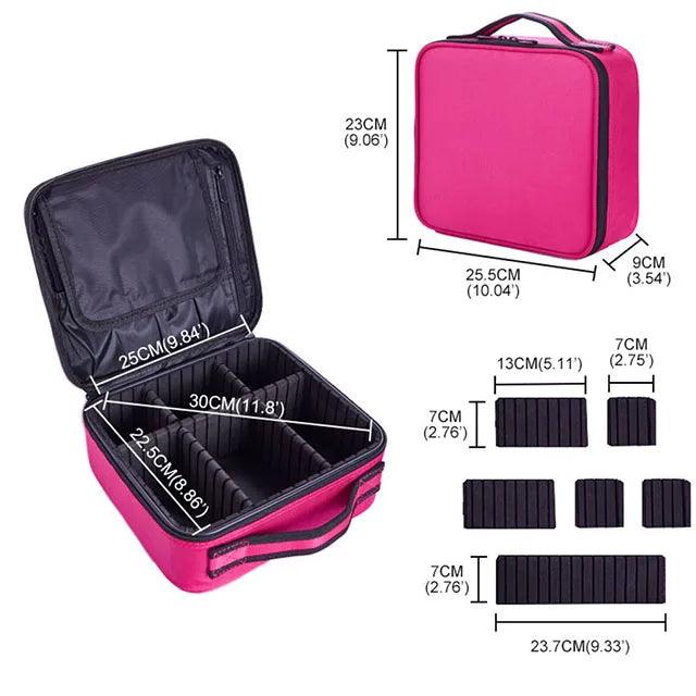 New Makeup Bag for Women Travel Waterproof Necessary Beauty Brush Embroidery Tool Storage Cosmetic Case Professional Makeup Box