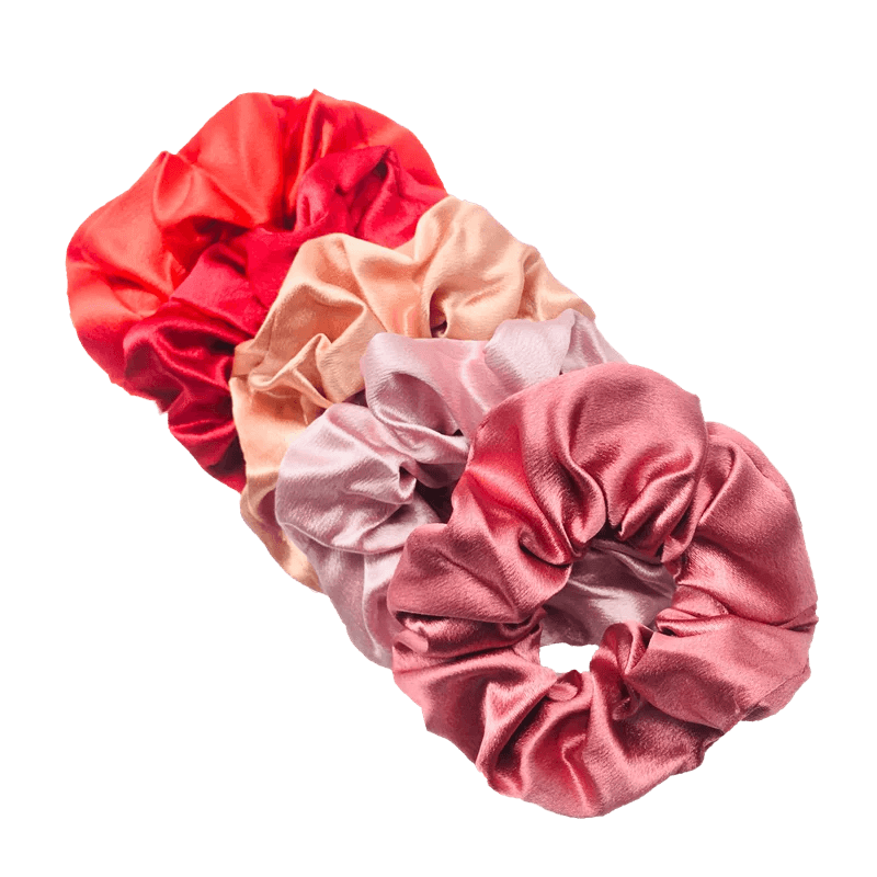 5/1pc Accessoires Women Girls Silky Satin Hair Scrunchies Solid Stretch Elastic Simple Elegant Rubber Band Ponytail Tie low cost