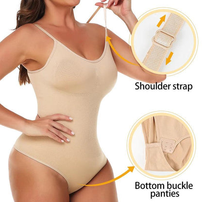 Womens Low Back Shapewear Bodysuits Open Crotch Body Shaper Seamless Tummy Control Push Up Corset Tank Top Backless Underwear