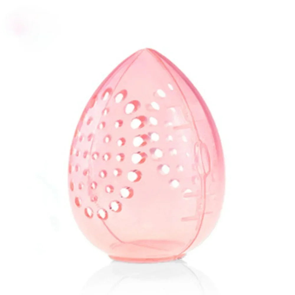 Traveling Makeup Sponge Organizer Box Pink White Egg Shape Plastic Box Powder Sponge Beauty Egg Holder Cosmetics Tools