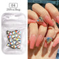 1Bag 3D Heart Nail Rhinestones Water ripple flat bottom love Charms Crystal Nail Art Decorations Gem Kawaii Resin Nails Gems