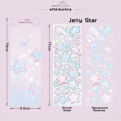 Korean Style Cute Journal stickers Hot KPOP Toploader Decoration Scrapbooking Material Kawaii Star Holographic Deco Seal