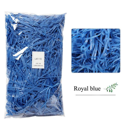 DIY Colorful Shredded Crinkle Paper Raffia Candy Boxes Wedding Marriage Home Decoration Party Gift Packaging Filling Material