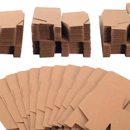 20Pcs Multi Size Square Kraft Gift Box Black White Brown Fold Packaging Paper Box Proposal Box For Bridal Birthday Party