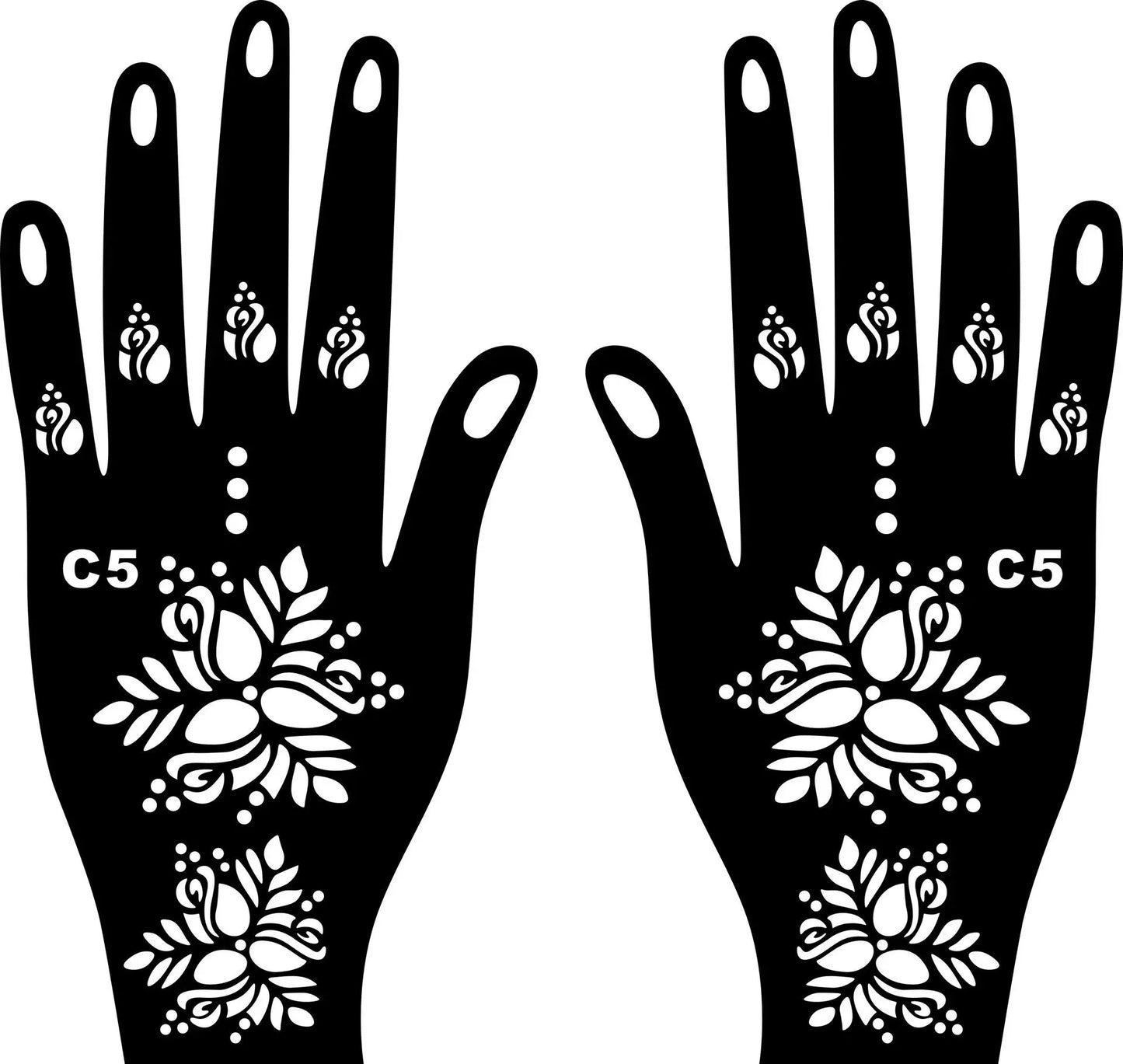 2024 New Professional Henna Stencil Temporary Hand Tattoo Body Art Sticker Template Wedding Tool Flower Tattoo Stencil