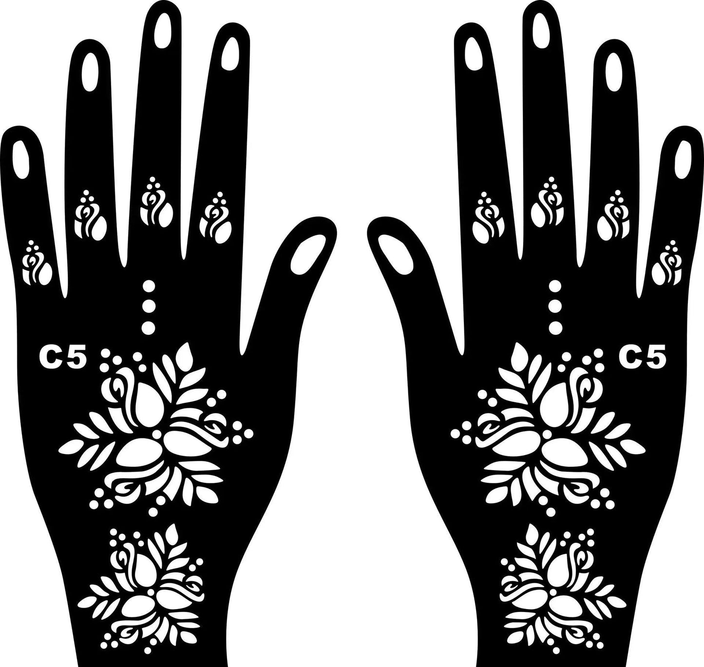 2024 New Professional Henna Stencil Temporary Hand Tattoo Body Art Sticker Template Wedding Tool Flower Tattoo Stencil