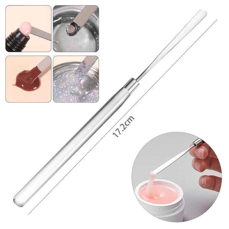 KOSKOE 4Pcs Clear Non Stick Hand Solid Nail Tips Glue Nail Art Extension Tips Glue No-Flowing Modelling Stick Tips Glue