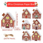 Christmas Gingerbread House Candy Box Merry Christmas Decoration For Home 2024 New Year Gift Cookie Packaging Box Xmas Ornament