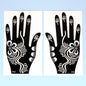 2pcs Henna Tattoo Stencils Templates For Women Temporary Tattoo Indian Fashion Flower Wedding Tattoo Supplies For DIY Body Art