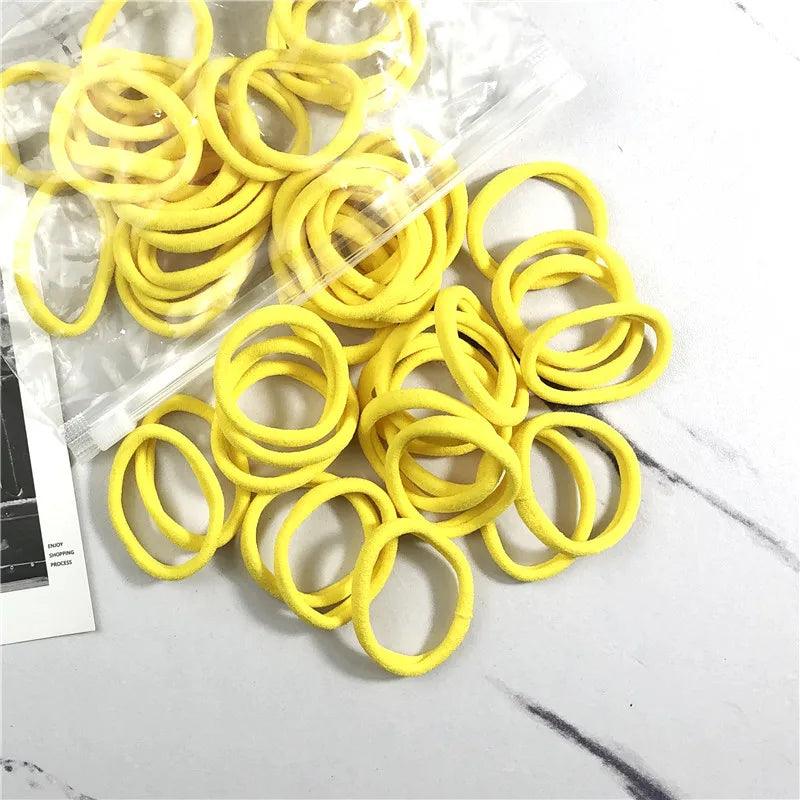 20/50PCS/Set Hair Bands for Women Girl Basic Hair Rubber Ties Ropes 4cm Simple Elastic Headband Hair Accessories Ponytail Holder