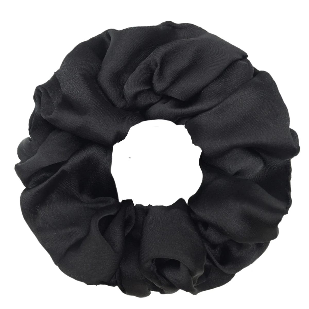 5/1pc Accessoires Women Girls Silky Satin Hair Scrunchies Solid Stretch Elastic Simple Elegant Rubber Band Ponytail Tie low cost