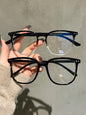 2pcs Women Men Classic Square Frame Glasses School Eyewear For Daily Life Clothing Accessories