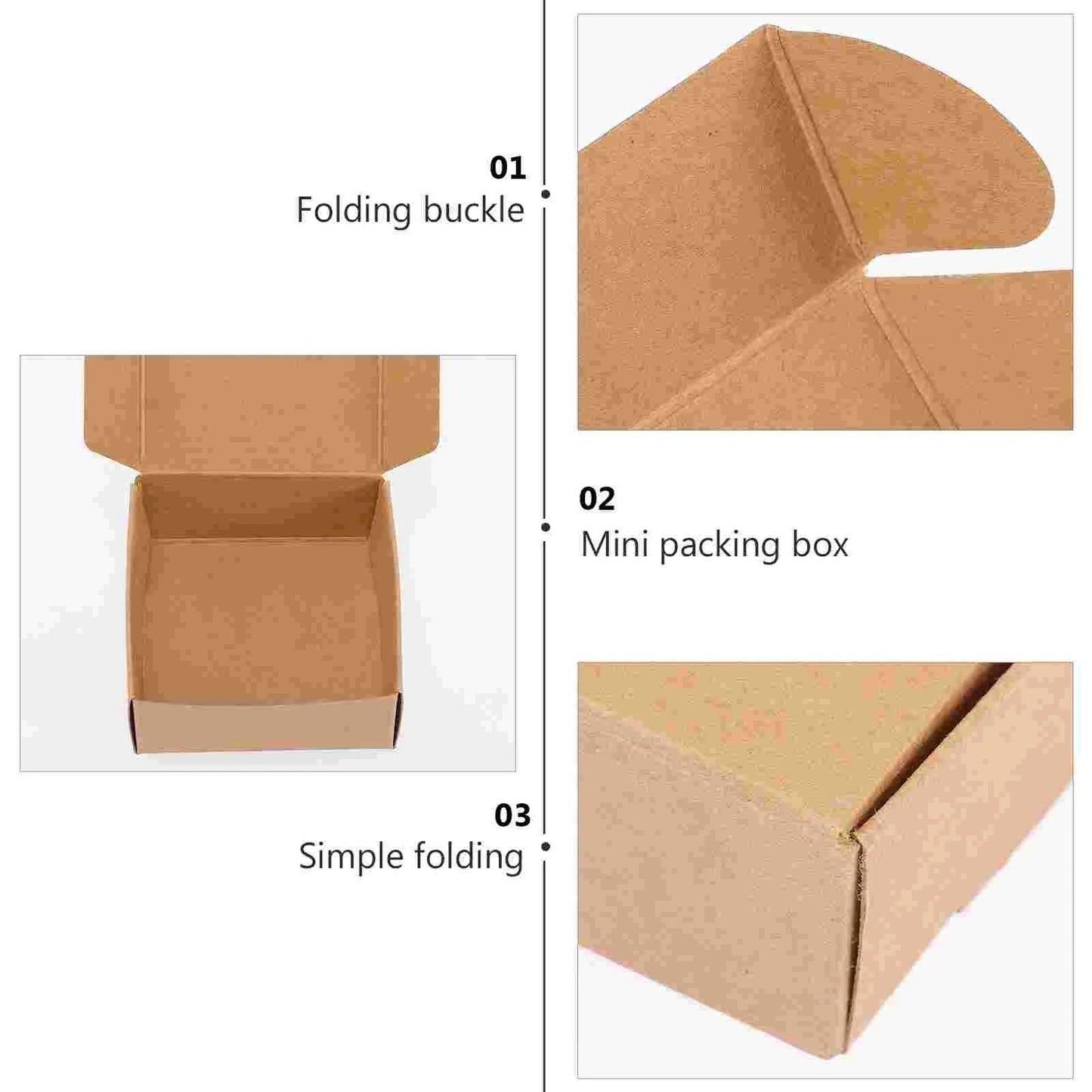 20 Pcs Packing Boxes for Orders Poca Packaging Paper Cake Cardboard Business Bags to Send Gift Small Shipping Happy Candy Gifts