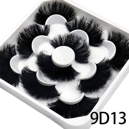 5 Pairs 25mm 3D Mink Eyelashes Bulk Russian roll Fluffy Natural False Eyelash Dramatic Mink lashes Makeup tools Wholesale lashse