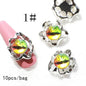 3D Halloween Evil Eye Design Nail Charm Fashionable Mixed Color Eyes Decorations Gems Glitter Acrylic DIY Shinning Jewelry