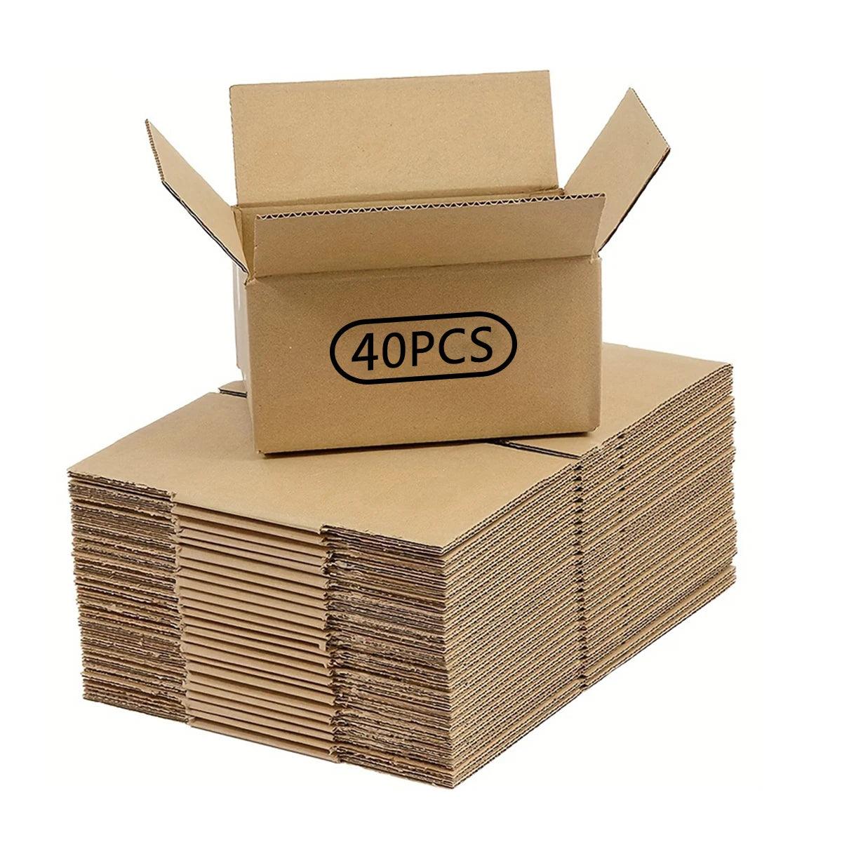 Small Item Shipping Boxes,  5.7x3.3x4.1inches, Single Wall, 32Lb/sq inch, Brown Corrugated Cardboard Mailer Box With Lids