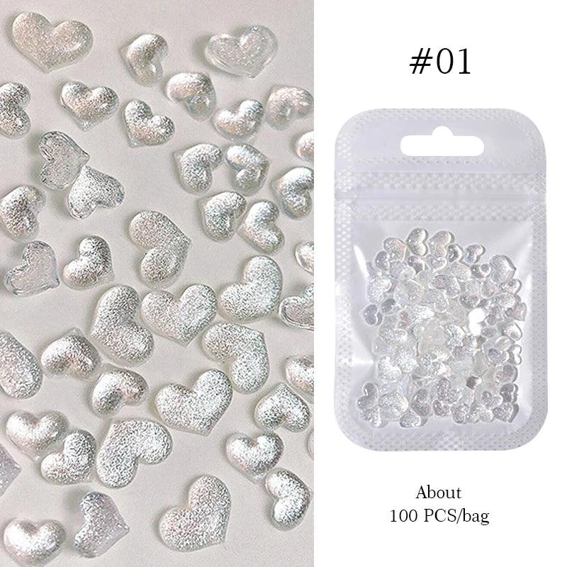 Aurora Irregular Crystal Rhinestones Nail Charm Mixed-Size Resin Flatback Jewelry Gems Stone Parts Manicure Nail Art Decorations