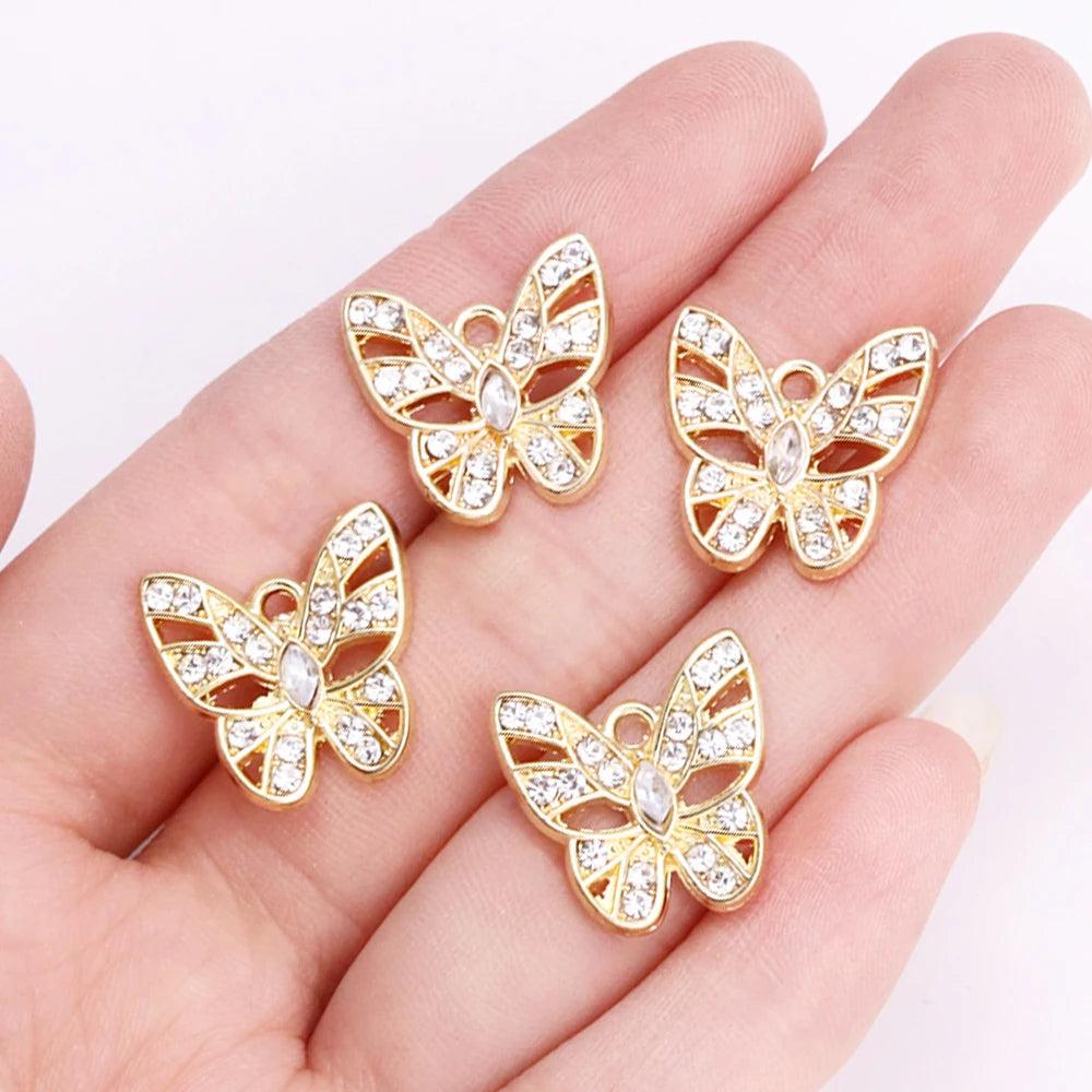 10Pcs Zircon Gold Colour Luxury Snake Necklaces for Women Vintage Punk Snake Pendant  Jewelry Making DIY Accessories Material