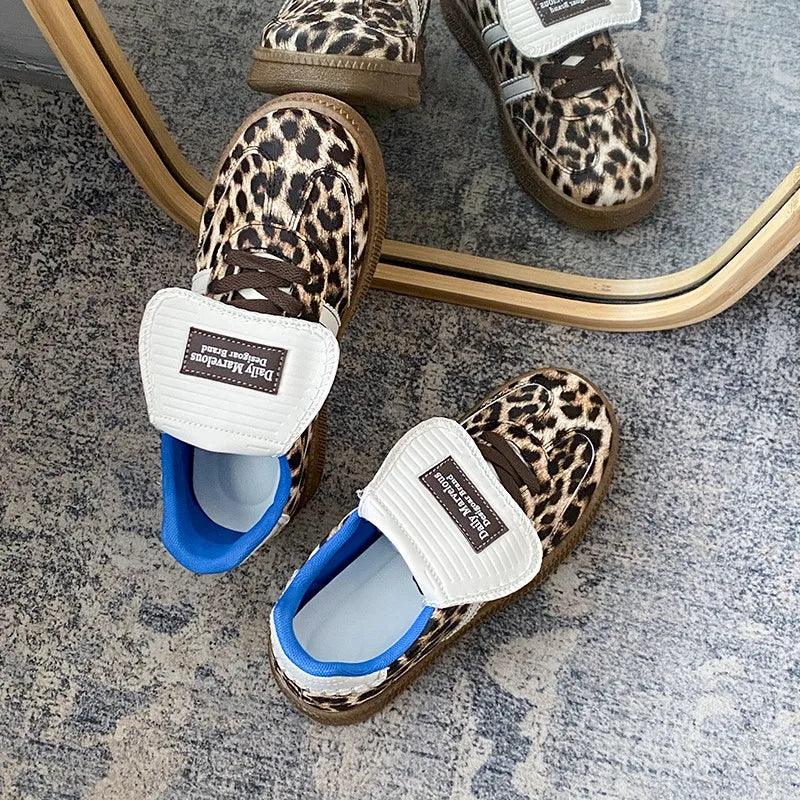 Luxury Women's Vulcanize Shoes Design Leopard Print Sneakers Women Trends Casual Sneakers Women Skateboard Shoes tênis feminino